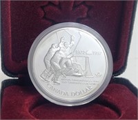 1997 Silver $1 Proof Capsule Hockey Russia w/COA