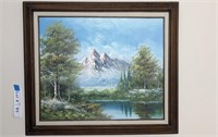 FRAMED PAINTING BY RICHARD DELINO - RESERVE $20