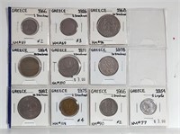 Greece Coin Collection 1926-1994