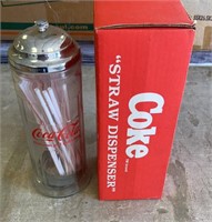 Coca Cola Glass Straw Dispenser