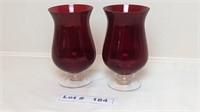 2 HERITAGE HURRICAN VASE/CANDLE HOLDER