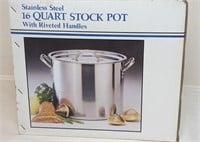16 QT STAINLESS STEEL STOCK POT