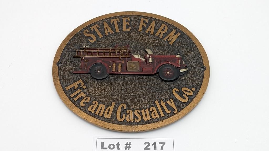 STATE FARM FIRE AND CASUALTY CO. PLAQUE