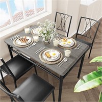 Rectangle Dining Set for Kitche Table and 4 Chairs