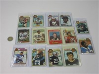 14 vieilles cartes de football Topps 1979 + 1981