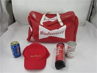 Budweiser, sac, casquette, speaker et lumière