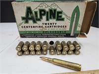 Vintage Alpine 270 Ammo Full Box of 20  rds