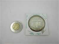Dollar Canada 1885-1985 silver, non circulé