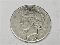 1922 S Silver Peace Dollar Coin