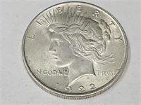 1922 Silver Peace Dollar Coin