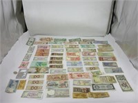 Gros lot de billets d'argent du monde