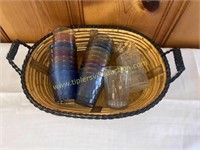 Crystal wedding oats cups in basket