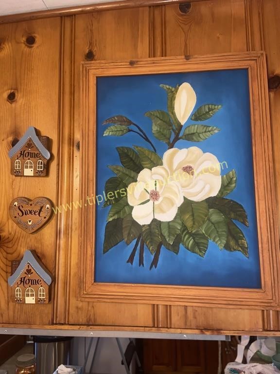 Magnolia painting on canvas