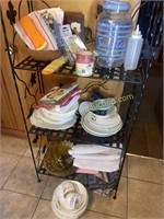 Dishes, glassware, linens-shelf not included-