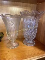 Shannon crystal and iris and herringbone vase