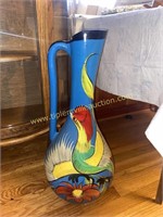 Clay pottery tall vase