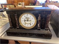 Slate cabinet mantle clock