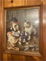 Framed kitten print