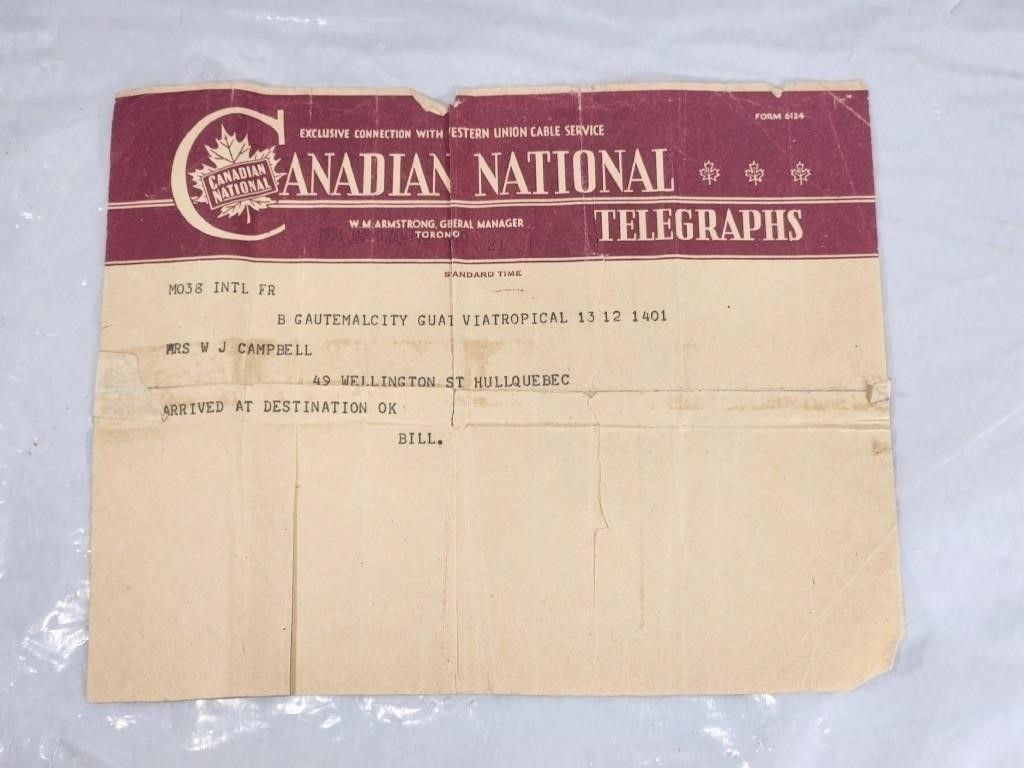 Canadian National Telegram - Canada 1951 Telegraph