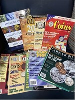 Coin book and magazines
