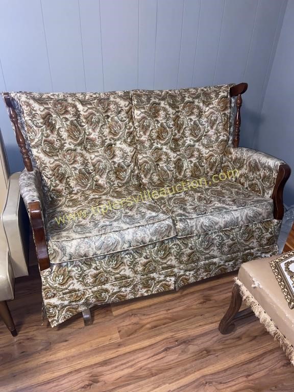 Vintage vinyl love seat