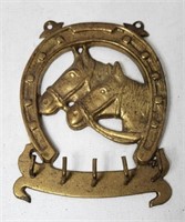 Solid Brass Key Holder Horseshoe Horse Lot B