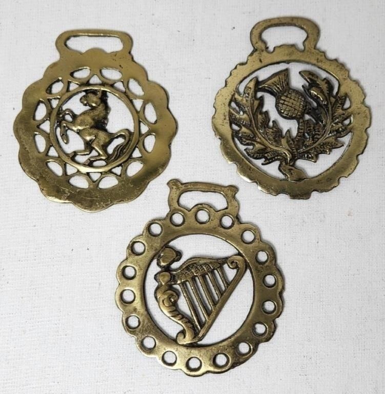 Brass Horse Ornaments (3x) Lot I