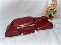 Vintage pressed tin toy car body