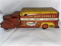 Vintage pressed tin Marx toys highway express