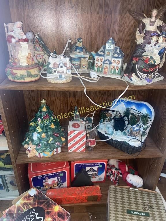 Christmas village houses, musical pieces and more