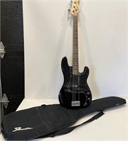 Bass Squier P-BASS By FENDER noir laqué en bonne