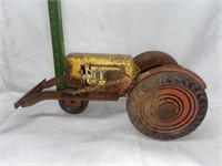Early pressed steel tractor toy