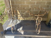 Pair of Metal art bicycle planters