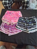 Girls champion shorts size 10/12 lot of 3