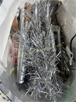 Vintage silver Christmas tree disassembled in