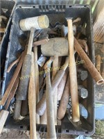 Box of hammers and files