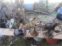 Three Antique electric fans