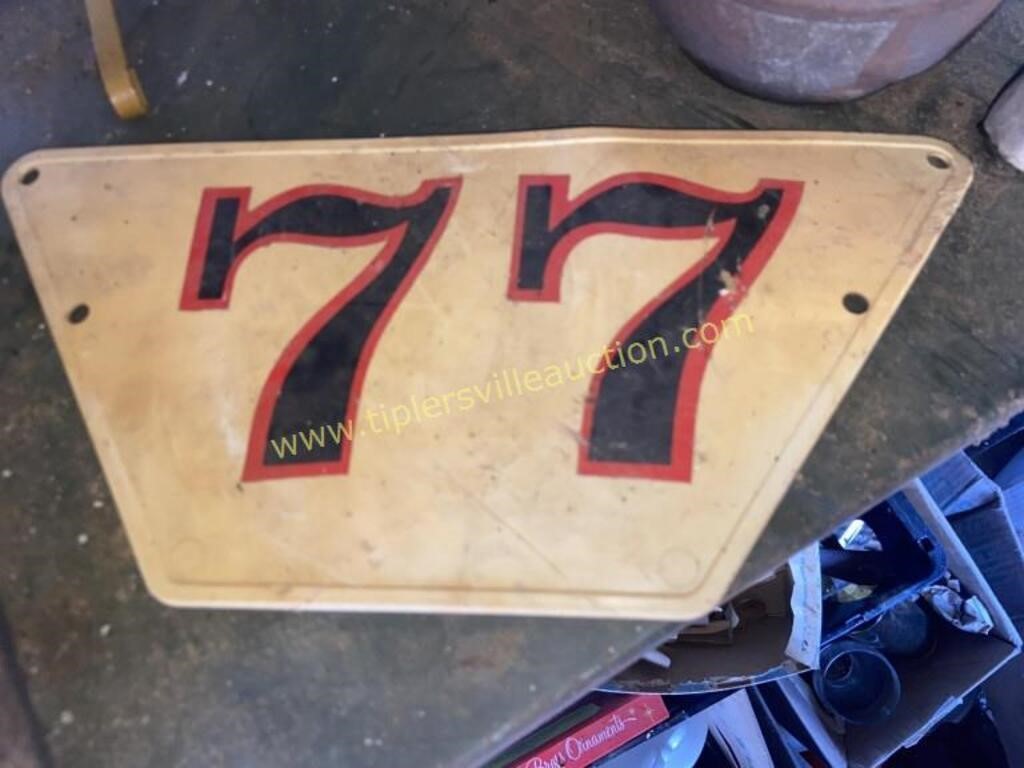 Vintage BMX Bicycle racing number plate