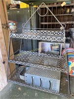 Vintage metal hanging shelf