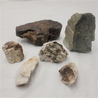 Stones Including Quartz & Possibly Jade