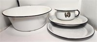 Enamel Dishes (4x) Lot