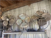 3 vintage electric fans not tested