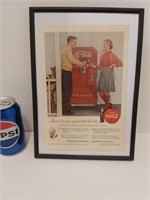 Publicité encadré original coke 1955