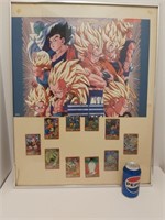 encadrement vitré DRAGON BALL avec 10 cartes