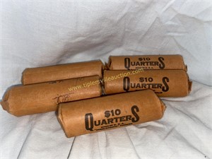 5 rolls of 1964 quarters sold 5x’s the bid