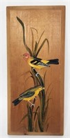 Western Tanager Handpainted Wall Hanging- Signed