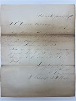 1864 Civil War letter re: rations signed Captain