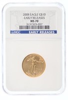 2008 $10 American Gold Eagle 1/4 Oz Coin