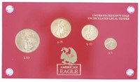 2007 Four Piece American Eagle Gold Coin Set