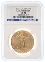2009 $50 Gold Eagle Early Releases – NGC Graded